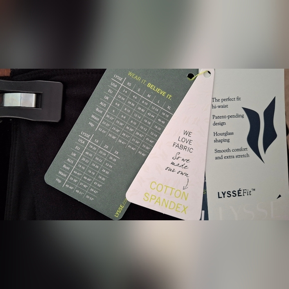 Lyseé NWT strech pants med with white line hi-waist yoga longwear run walk hike - Picture 9 of 9